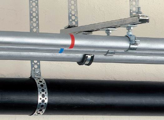 Nastro di montaggio forato e non forato - sistema di fissaggio nastrato SA per il fissaggio di cavi elettrici e/o tubature dell acqua .